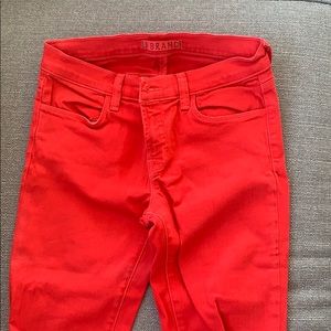 Red skinny jeans!